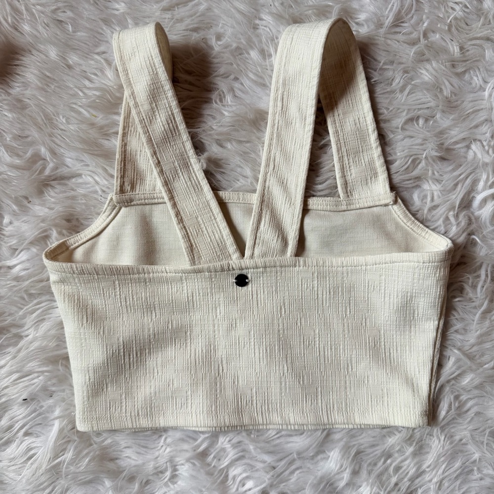 Roxy cream crop top size S - Picture 2 of 3